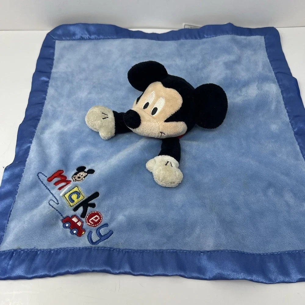 Disney Baby Mickey Mouse Lovey Blue Security Blanket Plush Soft Comfort 14